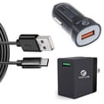 thumbnail image 1 of Fast Home Car Charger for Kyocera DuraXE Epic/DuraForce Pro 2/DuraSport 5G - USB Cable Type-C 6ft Long Travel Power Adapter for Kyocera DuraXE Epic/DuraForce Pro 2/DuraSport 5G, 1 of 6