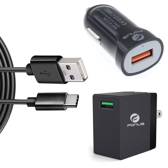 Fast Home Car Charger USB Cable for Motorola Moto G Stylus 5G (2022)/G Stylus 5G (2023)/Stylus 5G (2024)/Stylus 5G (2025) - Type-C 6ft Long Travel Power Adapter Cord