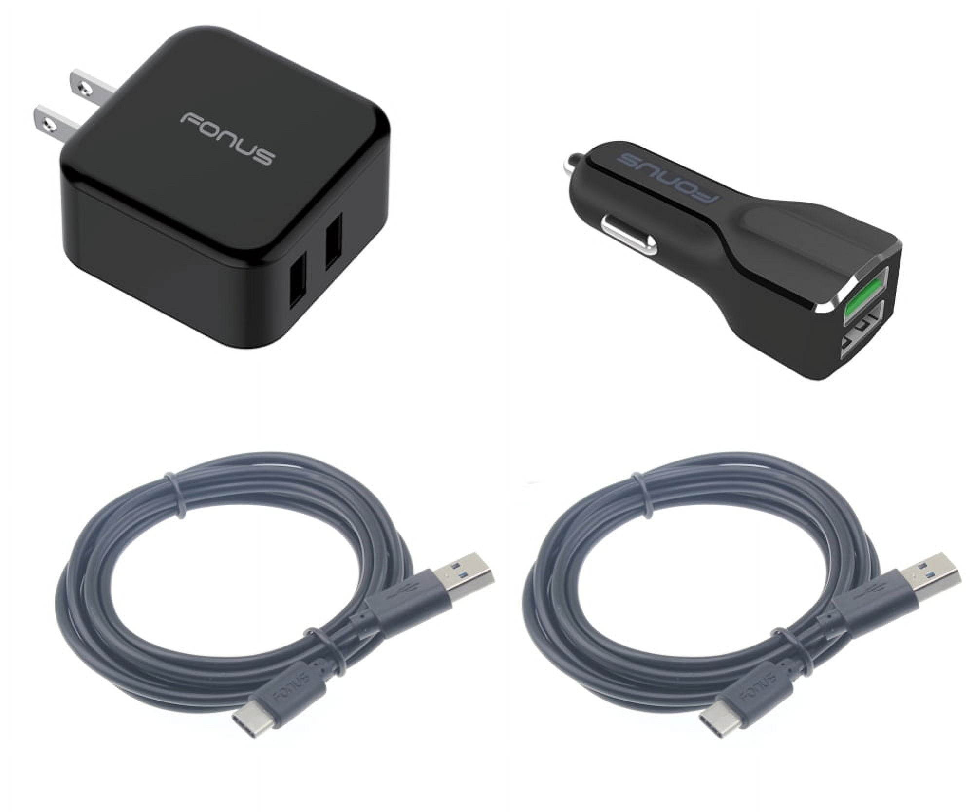 Fast Home Car Charger for Nokia G90/G100/G300/G310 5G - USB Cable Type-C 6ft Long Travel Power for Nokia G90/G100/G300/G310 5G
