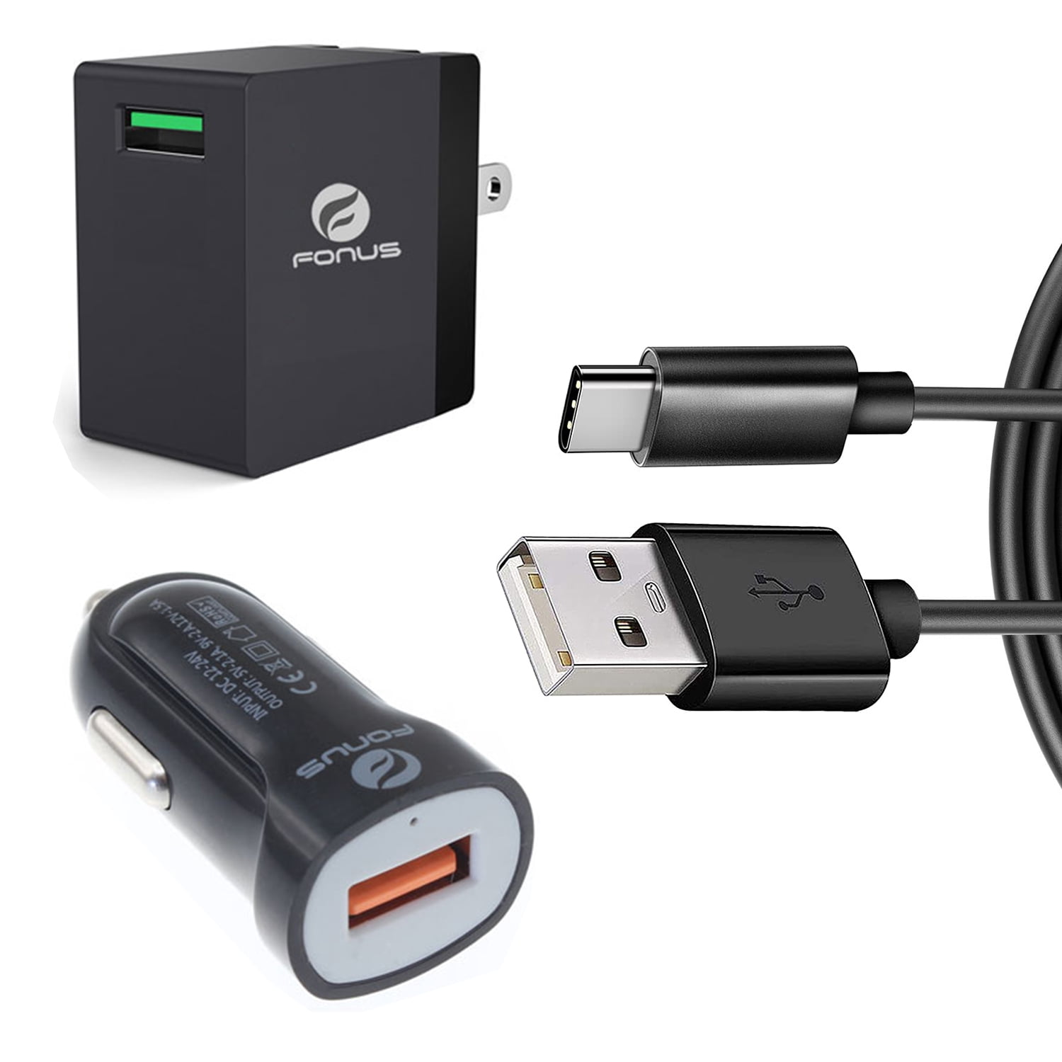 Fast Home Car Charger for Samsung Galaxy Z Fold7 - USB Cable Type-C 6ft Long Travel Power Adapter Cord