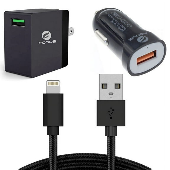 Fast Home Car Charger for iPad Mini 7.9" (1st/2nd/3rd/4th/5th Gen) - MFi USB Cable 6ft Long Travel Power Adapter Cord