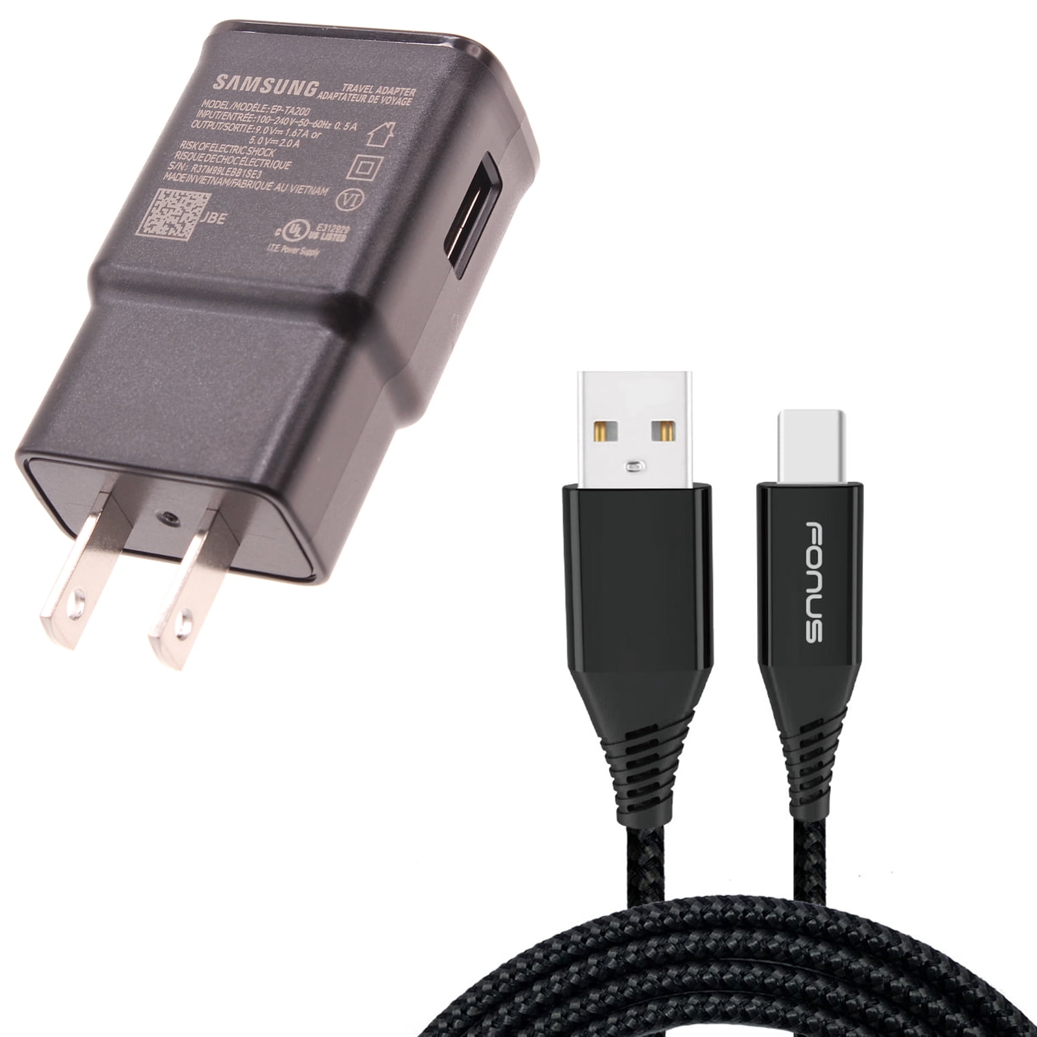 Fast Home Charger Type-C for Samsung Galaxy A15 5G/A24/A25 5G/A34 5G/A35 5G/A54 5G/A55 5G - 10ft USB Cable Quick Power Adapter Travel Wall