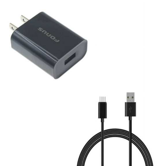 Fast Home Charger w 6ft Long USB-C Cable Power Cord Type-C Wire R8D for LG Q7 Plus, G8X ThinQ, G8 ThinQ, G7 ThinQ, G Pad X II 10.1, Stylo 6,5,4,Plus, K92 5G, Harmony 4 - Meberry M7 10.1