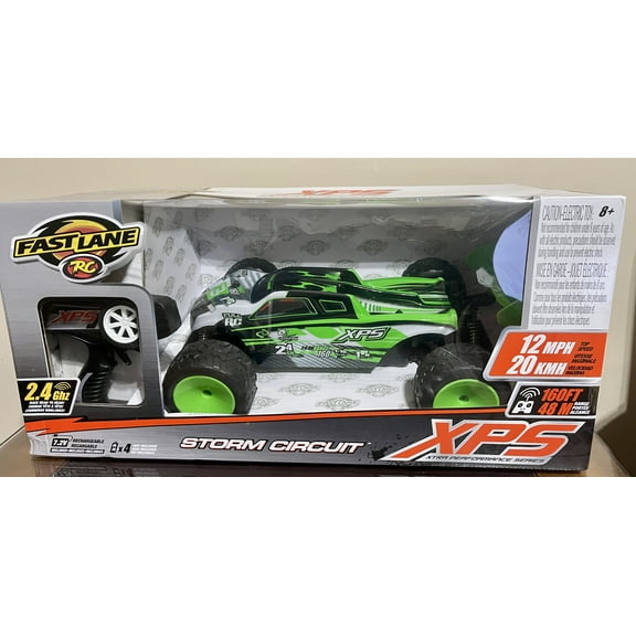 Fast Lane RC Storm Circuit XPS 12mph 20kmh Speed Race Head to Head Xtra Speed Racer Car Shock Absorbing Suspension