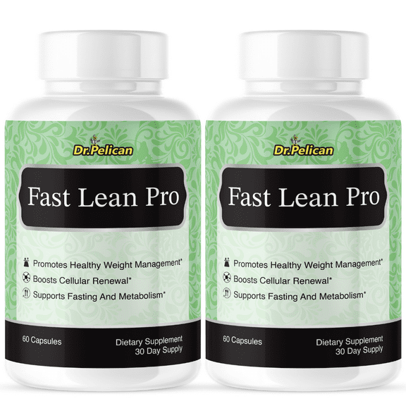 Fast Lean Pro-Digestive & Weight Support- 2 Bottles- 120 Capsules