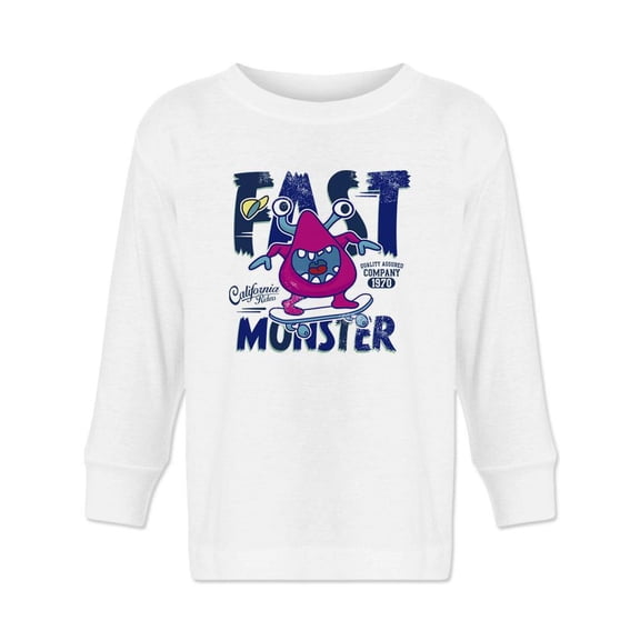 Fast Monster Skater Long Sleeve Toddler -Image by Shutterstock,  3 Toddler