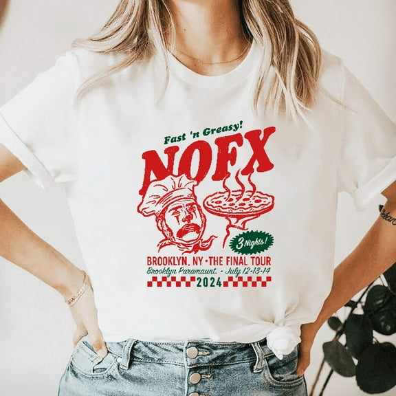 Fast N Greasy NOFX Brooklyn Final Tour Punk Rock Merch Unisex T-shirt, for men & women, up to size 5XL