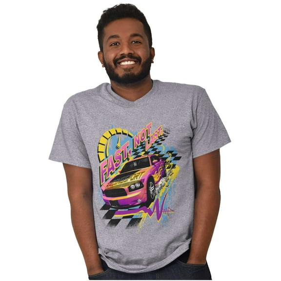Fast Not Last Racecar Speedometer Plus Size Crewneck Graphic Tee Shirt Brisco Brands 3X