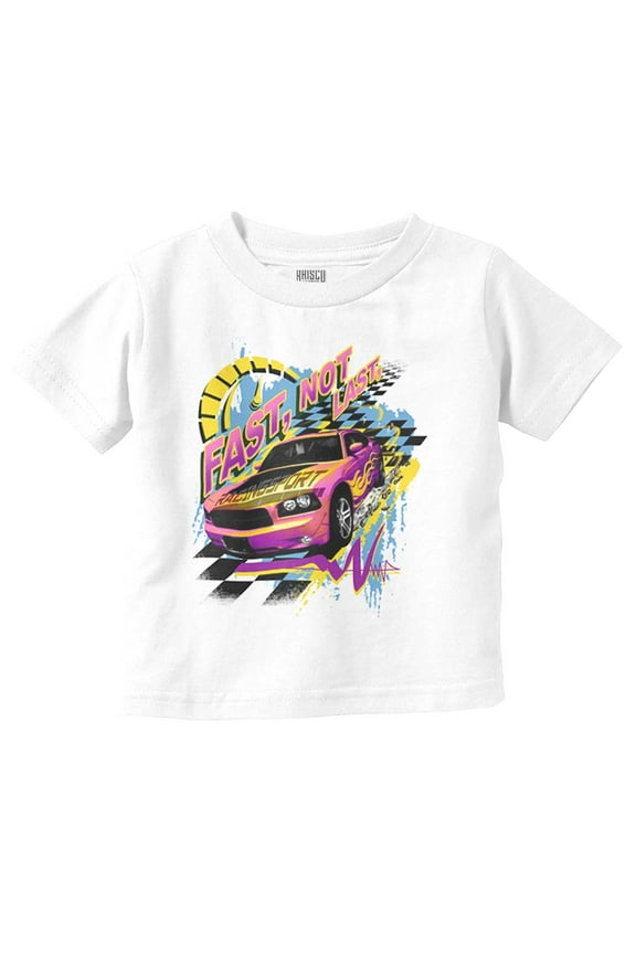Fast Not Last Racecar Speedometer Toddler Boy Girl T Shirt Infant Toddler Brisco Brands 12M