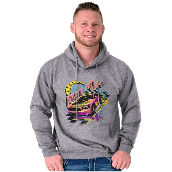 Fast Not Last Racecar Speedometer Unisex Plus Fleece Graphic Hoodie Brisco Brands 5X