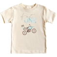 thumbnail image 1 of Fast One Blue Dirt Bike 1st Birthday Shirt for Boys First Bday Dirt Biker Theme Tee Natural Shirt 18 Months, 1 of 5