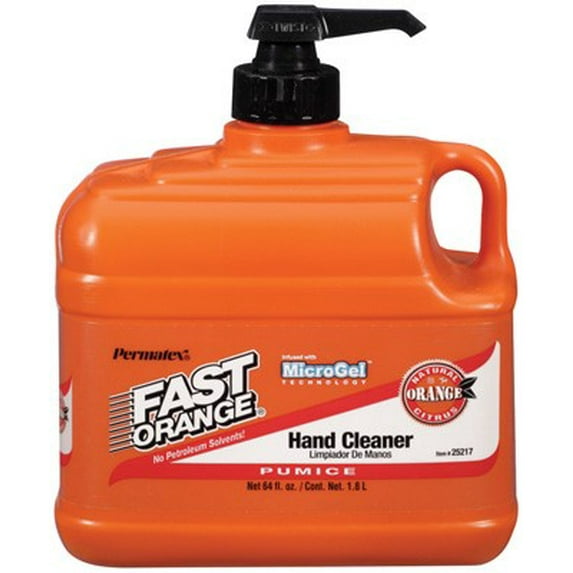 Fast Orange Pumice Lotion, Heavy Duty Hand Cleaner, Natural Citrus Scent, 1/2 Gallon - 25217