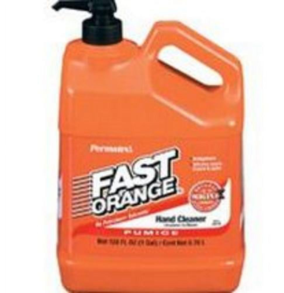 Fast Orange Pumice Lotion, Heavy Duty Hand Cleaner, Natural Citrus Scent,  Waterless Cleaner For Mechanics, Strong Grease Fighter, 1 Gallon - 25219