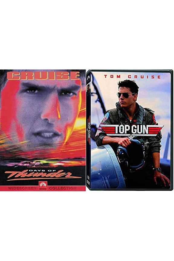 Fast-Paced Jets & Cars Action Top Gun Tom Cruise + Days of Thunder Nascar Double Feature Film Pack