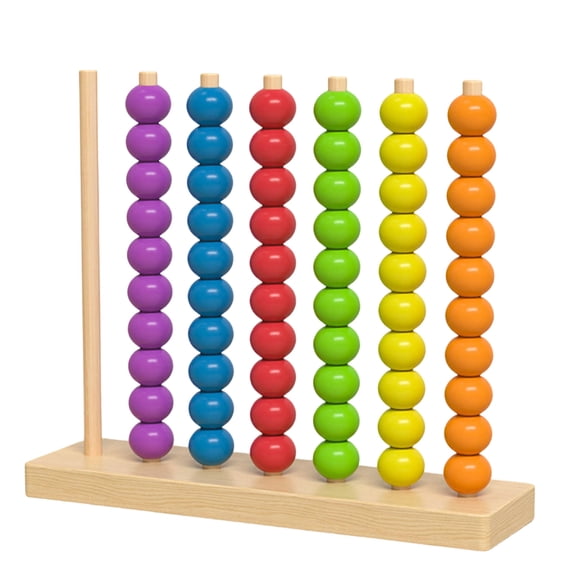 Fast Paced Rainbow Ring Stacking Game Wooden Color Match Sorting and Learning Puzzle