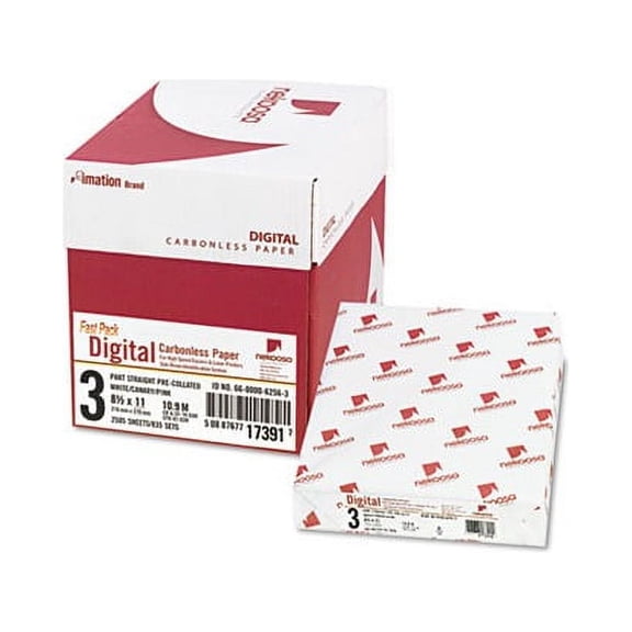 Fast Pack Carbonless 3-Part Paper 8.5 x 11, White/Canary/Pink, 500 Sheets/Ream, 5 Reams/Carton