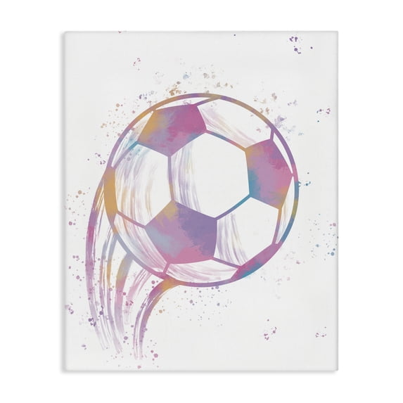 Stupell Industries Fast Pastel Soccer Ball Canvas Wall Art, design by Marcus Prime, 40 x 30