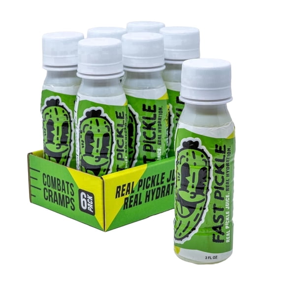 Fast Pickle Pickle Juice Shots - Electrolyte Sport Drink, 3 oz, 6-Pack