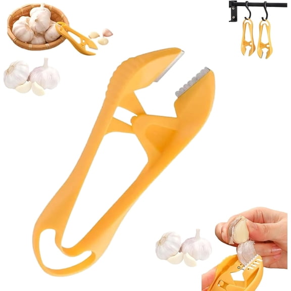 Fast and Portable Garlic Peeler, 2026 New Garlic Peeling Tool, Stainless Steel GarlicPeeler Tool, Manual GarlicPeelerSkin Remover GarlicPeeling Clips Kitchen Gadget