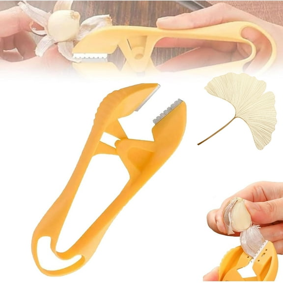 Fast and Portable Garlic Peeler, Garlic Tweezers Peeling Tool with Hanging, Hole Manual Peeling Skin Remover Clips for Avoid Garlics Smell on Hands Kitchen (1pc)