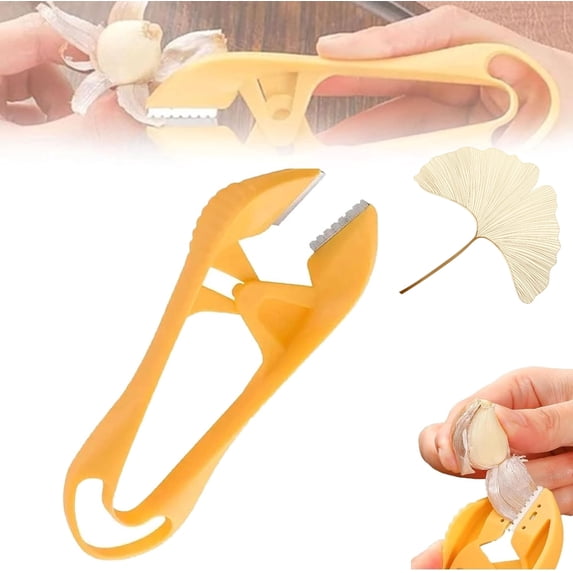 Fast and Portable Garlic Peeler, Garlic Tweezers Peeling Tool with Hanging, Hole Manual Peeling Skin Remover Clips for Avoid Garlics Smell on Hands Kitchen (1pc)