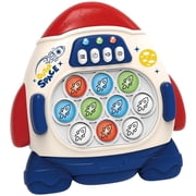 Fast Push Game Fidget Toys for Kids, Handheld Puzzle Game Sensory Toys, Quick Push Light Up Pop Game Gifts for 3-12 Year Old Boys Girls, Christmas Stocking Stuffers Rocket
