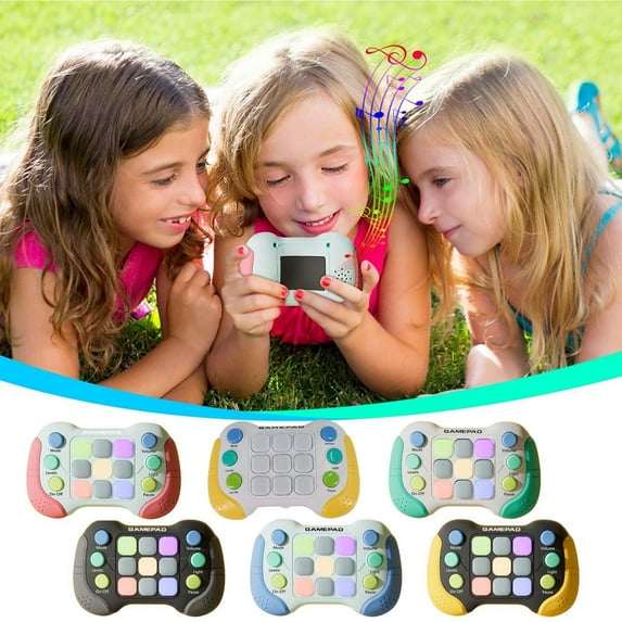 Fast Push Fidget Game Controller | Upgraded Flashing RGB Lights | Handheld Electronic Toy | 4 Game Modes & Mini Piano | Sensory Stress Relief | Ergonomic ABS | 1 Unit | 14.5x9.5x4.5cm