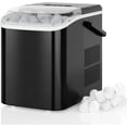 thumbnail image 1 of Countertop Ice Maker with Handle, 26lbs/24H Portable Ice Machine, 9 Bullet Ice Cubes Ready in 6 Mins, Self-Cleaning, Quiet Compact Ice Maker for Home, Kitchen, RV, Camping, Black, 1 of 8