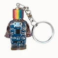 thumbnail image 1 of Fast Reach Electronic Robot Keychain Handmade Jewelry Key Rings for Phone Stylish Jewelry Blue, 1 of 8