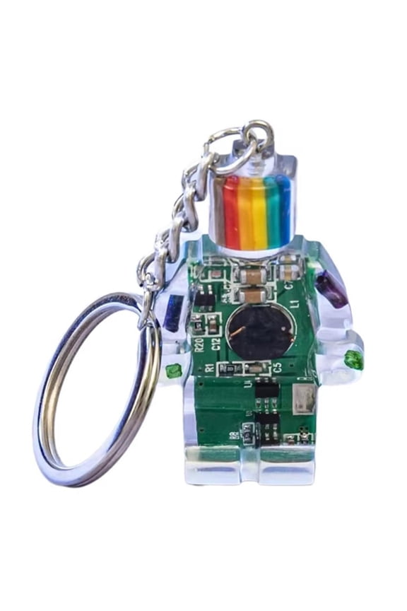 Fast Reach Electronic Robot Keychain Handmade Jewelry Key Rings for Phone Stylish Jewelry Green