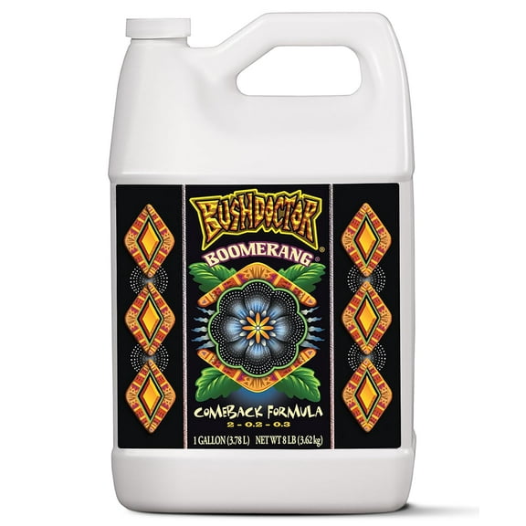 Fast Recovery of Stressed Plants, Root Health, Solubilized Nutrition Boomerang comeback formula 2-0.2-0.3 1 Gal