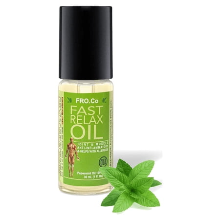 Fast Relax Oil Articular & Muscular Anti Inflammatory 100% Peppermint Oil Pain & Headache Relief Roll-on Bottle