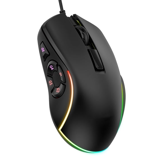Fast Responsive Wire Gaming Mouse 10Programmable Macros LED Effects Mice