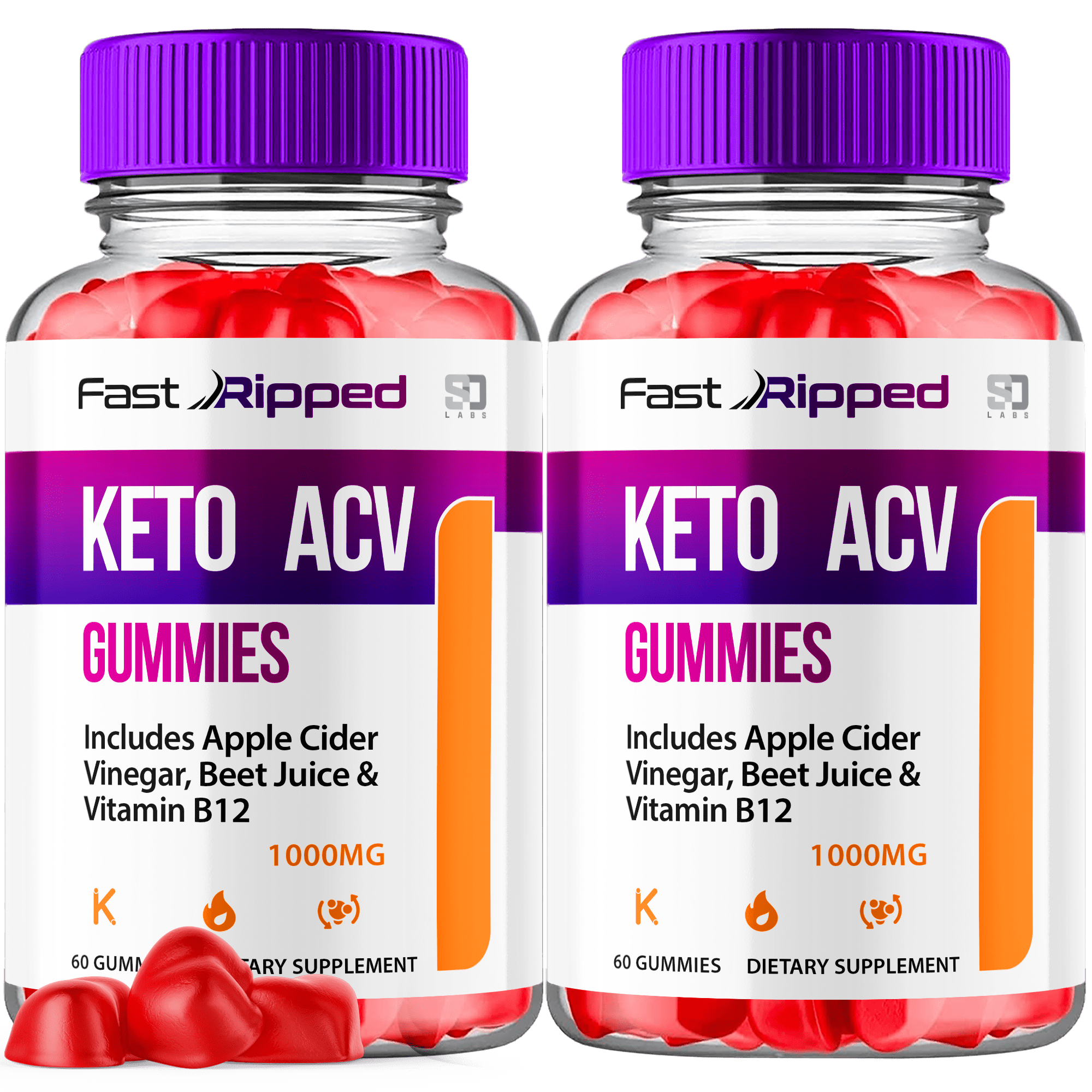 Fast Ripped Keto Boost ACV Gummies for Adults, Apple Cider Vinegar