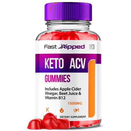 Fast Ripped Keto ACV Gummies Apple Cider Vinegar 1000MG Vitamin Supplement 60 Gummies