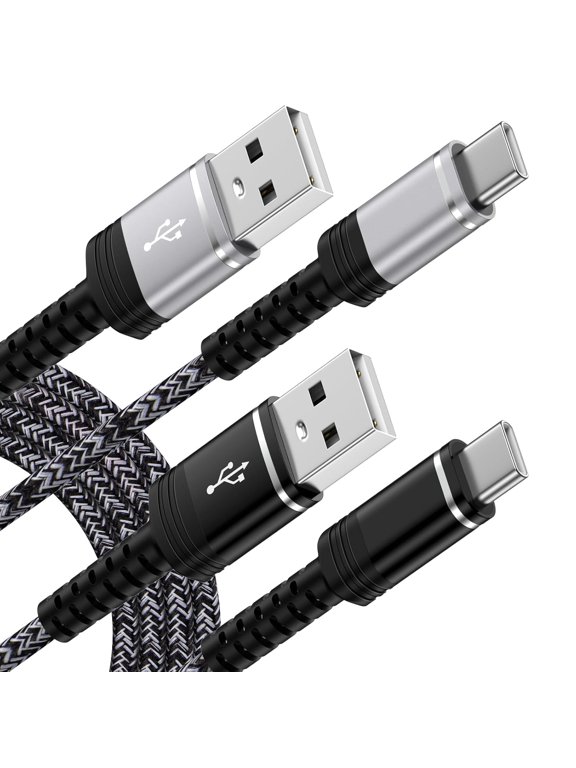Fast Samsung Charger Cable USB C 2 Pack 6ft for Galaxy Z Fold 7 6 Flip 7 FE 6 5 A17 A36 A56 S25 Ultra S24 S23 A16 A15 S22 A32,3.1A Android Charger Long Type A USB to USB C Phone Charging Power Cord