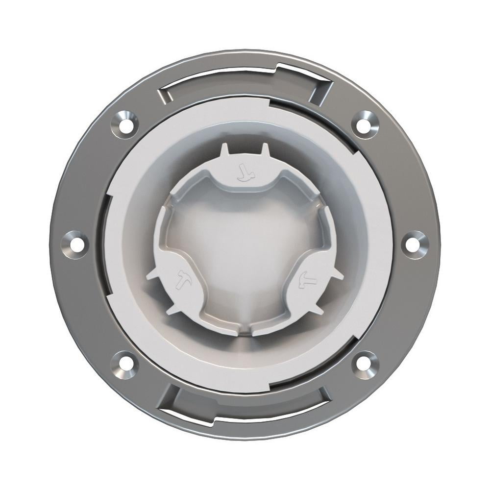 Oatey Easy Tap, Closet Flange without Test Cap, 3 inch or 4 inch Easy Tap  closet flange, PVC with stainless steel ring
