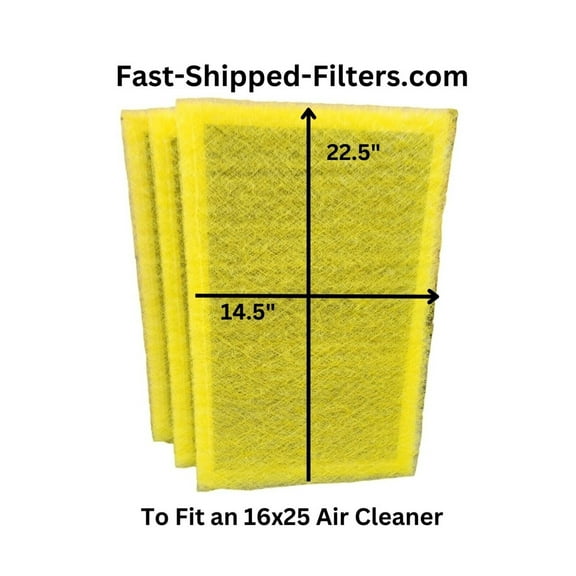 Fast-Shipped-Filters 3 - 16x25 MicroPower Guard Air Cleaner Replacement Filter