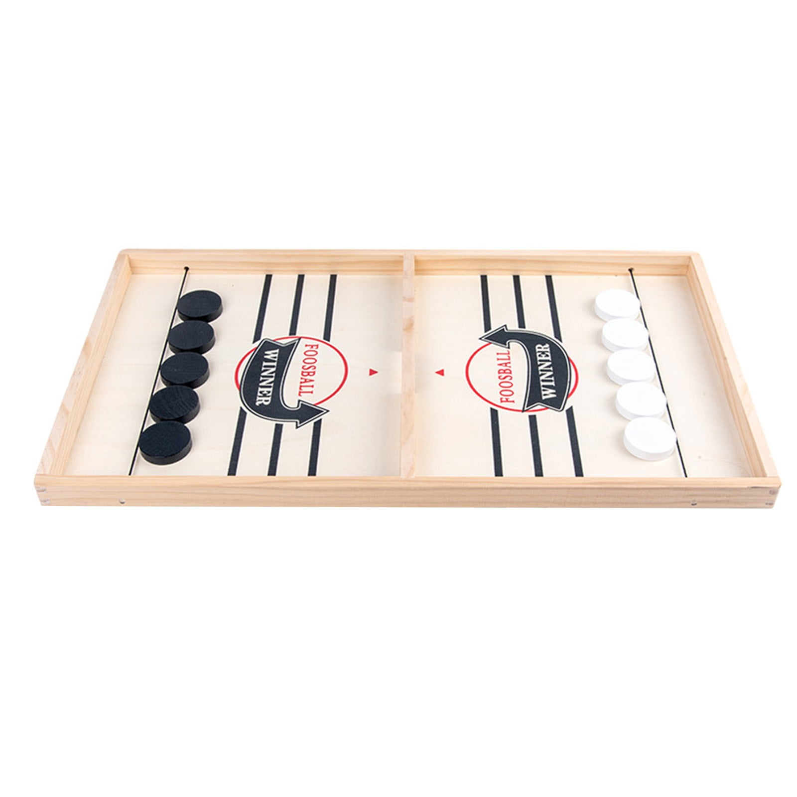 RVM Toys Wooden Fast Sling Puck Game Slingshot Table Ice Hockey Game Fastest Hand Finger Sling Shot Board Game Toy for Party Fun Family Tabletop Game for Kids and Adults