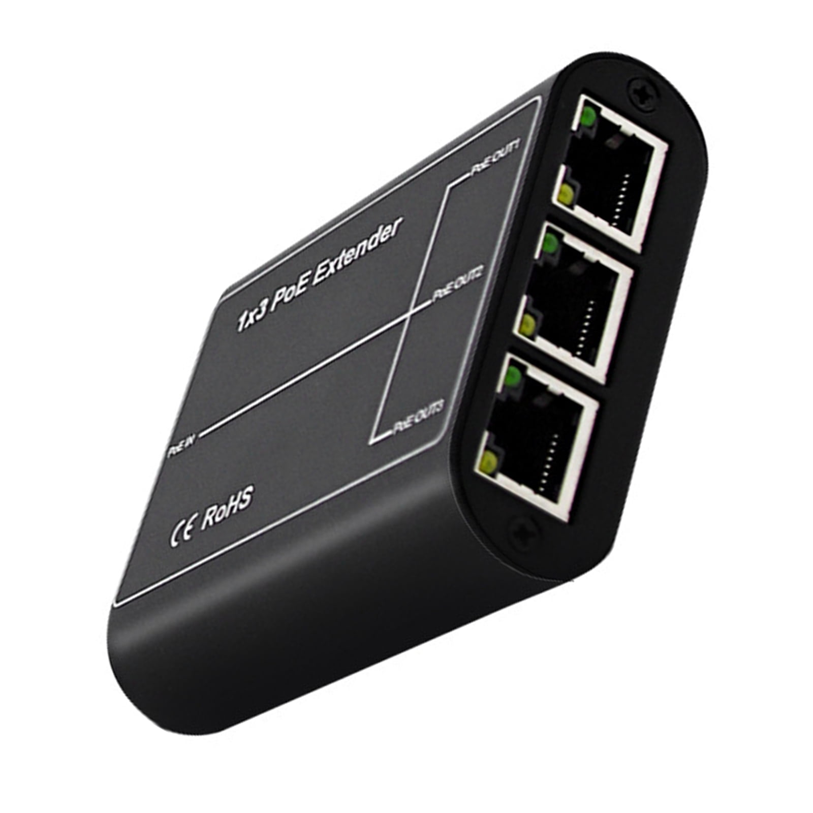 Fast Speed 100/1000Mbps POEs Networking Repeaters Switches with 3 Output Port Supporting Ethernet Extension up to 100Meters Plugs and Play Installation and LED Indicators