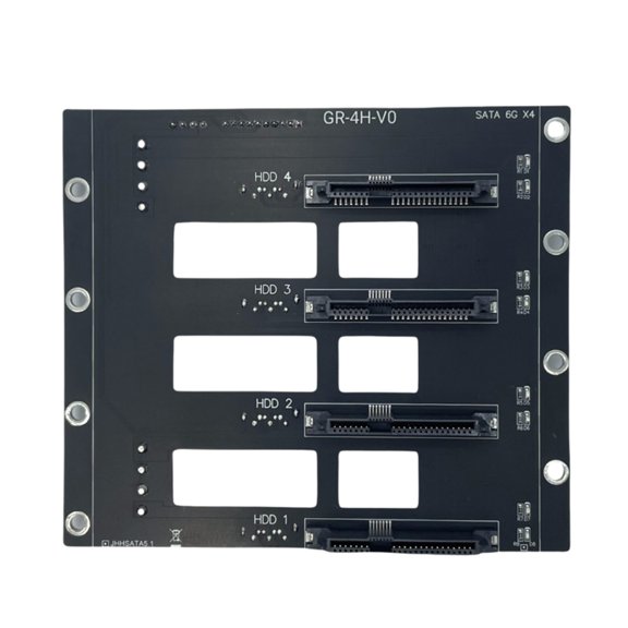 Fast Speed 5.1 Drive Backplane 4 Bay Metal Frame Supporting 6Gbps And Cooling Fan Compatibility For Storage Arrange
