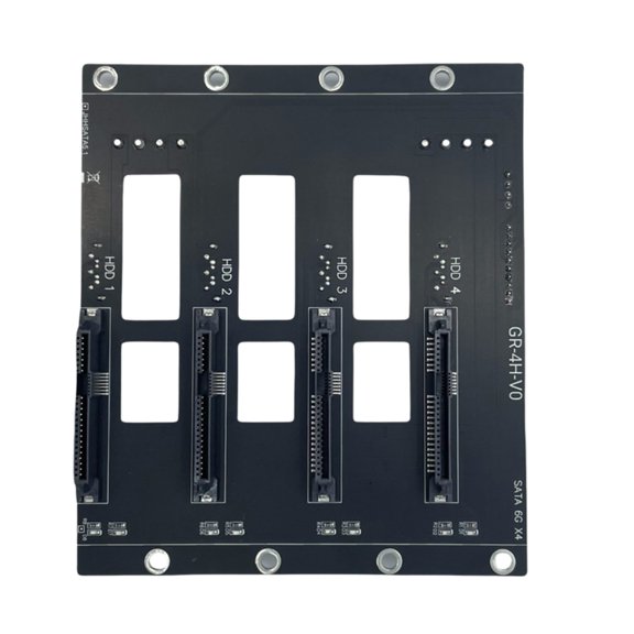 Fast Speed 5.1 Drive Backplane 4 Bay Supporting 6Gbps With Cooling Fan Metal Frame For Storage