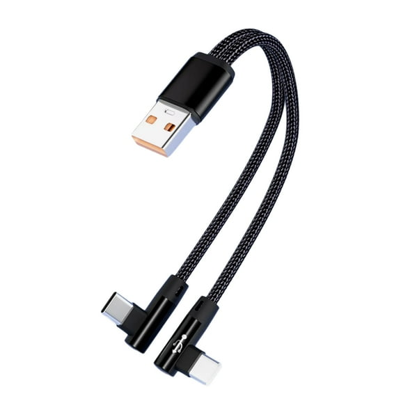Fast Speed 5A Angled USB And Type C Charging Cable Double Head Fast Charging Cord For Quick Data Transfer