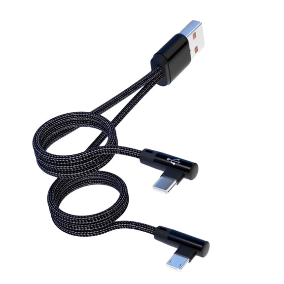 Fast Speed 5A Angled USB And Type C Charging Cable Double Head Fast Charging Cord For Quick Data Transfer