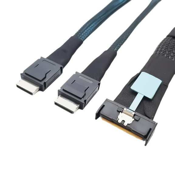 Fast Speed Gen5 MCIO 8i 74Pin to Double SFF 8611 Server Data Cable Enhances Connection 50CM
