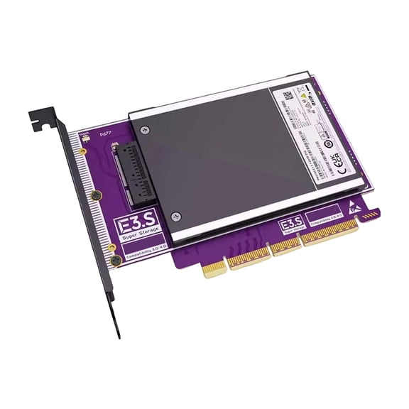Fast Speed PCIe 5.0 To E3.S Expansion Card Supports Multiple NVMe And Plugs Play