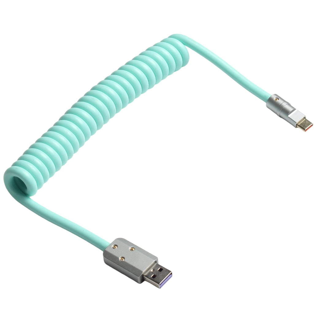 Fast Speed PD100W Charging Cord Spring Cable USB C Reinforced ...