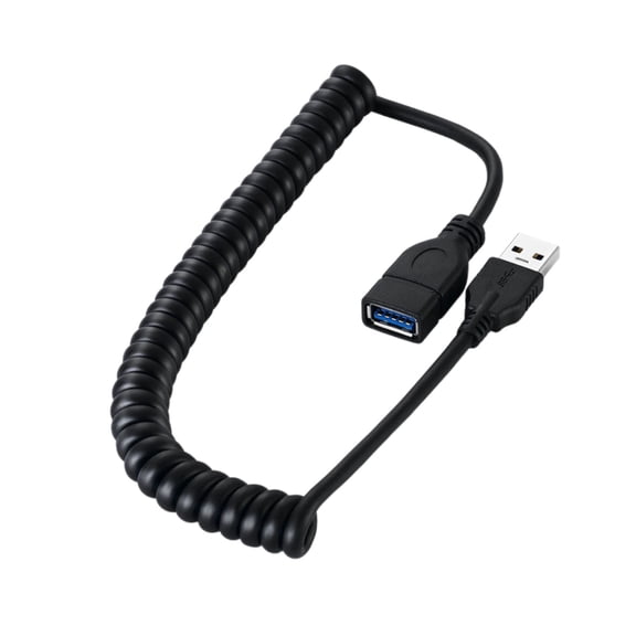 Fast Speed USB 3.0 Coiled Extension Cable Male to Female Cable for Printers Scanners Keyboards