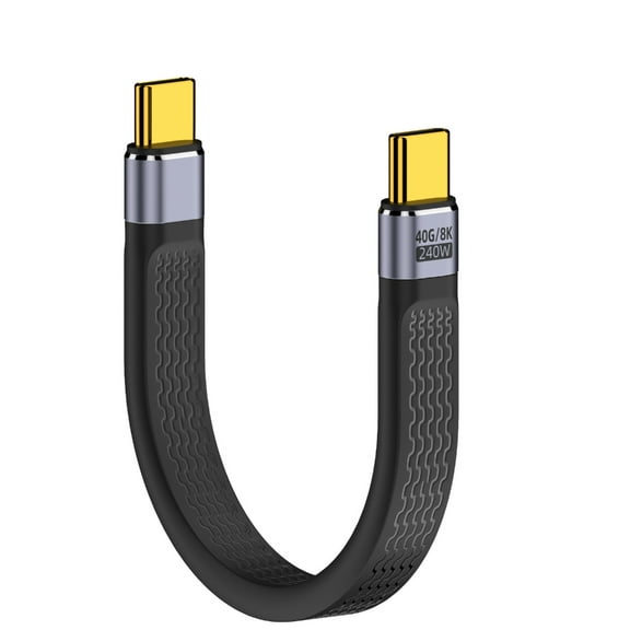 Fast Speed USB C Cable 40Gbps 240W Power Delivery Data Sync Cord Bend Resistant Design