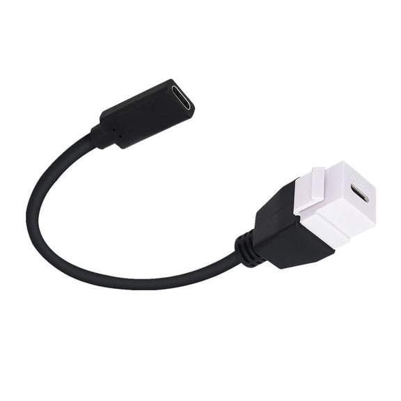 Fast Speed USB C Keystone Adapter Insert Cable Female to Female 10Gbps Data Transfer and Charging Extension 20CM